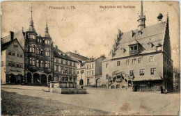 Pössneck, Marktplatz Mit Rathaus - Poessneck