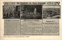 Donaueschingen, Grüsse, Geschichte Des Donau-Ursprungs - Donaueschingen