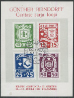 Estonia:Used Souvenir Label Caritas Serie, II Philately Exhibition In Viljandi 1992 - Estonia