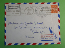 DN1 ALGERIE  LETTRE 1952     ORAN A PARIS FRANCE   ++AFF. INTERESSANT +++ - Brieven En Documenten