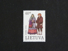 LITUANIE LIETUVA YT 467 ** MNH - COSTUMES REGIONAUX - Lituania