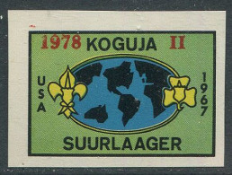 Estonia:USA:Unused Label Scouts II Large Camp 1978, Koguja, MNH - Estonia