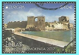 GREECE- GRECE- HELLAS- EUROPA  CEPT  2017: 3.40euro BRIDGES From Set Used - Used Stamps