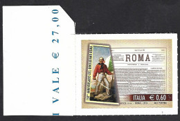 Italia 2012; 150° Del Quotidiano “ROMA”, Bordo Sinistro. - 2011-20: Mint/hinged