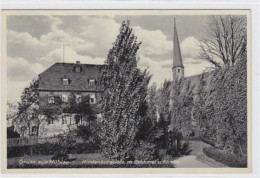 39012402 - Muehlau. Hindenburgplatz Mit Denkmal Und Kirche Gelaufen Am 15.08.1941. Gute Erhaltung. - Burgstädt