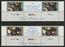 POLYNESIE N° 278A + 279A Neufs ** (MNH) Avec Coin Daté 15/12/86 TB - Ungebraucht