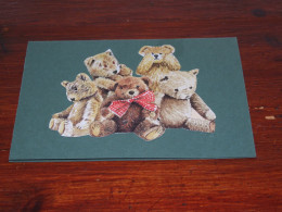 74296-               UNUSED SELF-MADE DOUBLE CARD  - BEREN / BEARS / BÄREN / OURS / ORSI / TEDDYBEARS - Giochi, Giocattoli