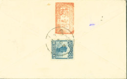 Chine YT N°155 + Cachet Orange CAD Peiping Pékin 13 8 1912 Manuscrit Via Sibérie Arrivée Paris 27 XII 1928 - 1912-1949 Republiek