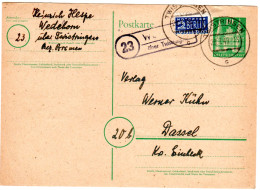 1949, Landpost Stempel 23 WEDEHORN über Twistringen Auf 10 Pf. Ganzsache - Sammlungen