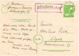 1948, Landpost Stpl. STUTTGART-LEDERBERG Auf 10 Pf. Ganzsache - Sammlungen