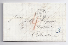 Sachsen Norwegen 1860, K2 Leipzig, Porto Brief M. Rücks. Transitstempeln. #718 - Saxe