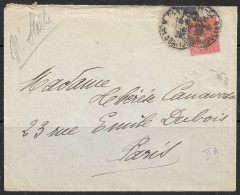 Yvert 199 50 C Rouge Type IIA - Seul Sur Lettre - 1903-60 Semeuse Lignée