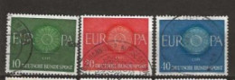 RFA N° YT  210 à 212 Oblitérés 1960  Europa - Used Stamps