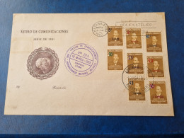 CUBA  PRIMER  DIA  1952   RETIRO  DE  COMUNICACIONES    Certificado  LILY  //  PARFAIT  ETAT  //  1er  CHOIX  // - FDC