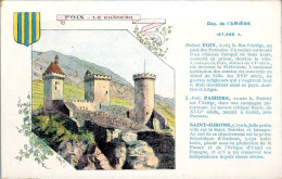 Cpa Pub Pastilles Valda Pub Au Dos Département De L'Ariège (09) Château Castle Foix Pamiers Saint-Girons En TB.Etat - Sonstige & Ohne Zuordnung