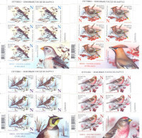 2023. Belarus, Birds - Winter Guests Of Belarus, 4 Sheetlets,  Mint/** - Bielorrusia