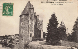 FRANCE - Josselin - Vue Sur Le Château Et La Tour Isolée - Le Quartier D'Oust - De L'extérieure - Carte Postale Ancienne - Josselin