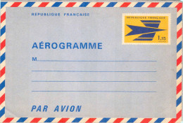 Entier FRANCE 1970 - Aérogramme Neuf - 1f15 Emblème PTT Oiseau Stylisé Jaune Et Bleu Violet - Aerogrammi