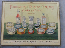 Carton Publicitaire Parfumerie Ladvocat-Darquet. Caubrière & Cie Succ. Argenteuil. Carton De 30,7 Cm X 23,8 Cm - Publicités