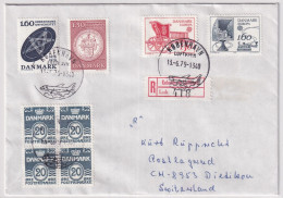 MiNr. 686 - 687 Dänemark 1979, 10. Mai. Europa Geschichte Des Post- Und Fernmeldewesens R-Brief  Kopenhagen - Schweiz - Cartas & Documentos