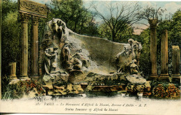 CPA -  PARIS - MONUMENT ALFRED DE MUSSET - AVENUE D'ANTIN - Standbeelden