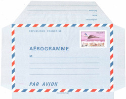 Entier FRANCE 1980 - Aérogramme Neuf ** - 2f35 Concorde Survolant Paris Multicolore - Luchtpostbladen