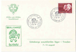 SC 55 - 258 Scout SWEDEN - Cover - Used - 1967 - Lettres & Documents