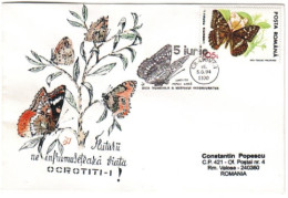 CV 31 - 452 BUTTERFLY, Romania - Cover - Used - 1994 - Papillons