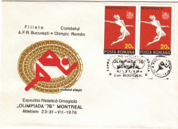 CV 31 - 8a MONTREAL, Romania, Athletics - Cover - Used - 1976 - Verano 1976: Montréal