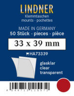 Lindner Klemmtaschen-Zuschnitte Klar 33 X 39 Mm (50 Stück) HA73339 Neu ( - Andere & Zonder Classificatie