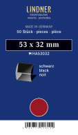 Lindner Klemmtaschen-Zuschnitte Schwarz 53 X 32 Mm (50 Stück) HA53032 Neu ( - Sonstige & Ohne Zuordnung