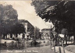 CARTOLINA  C8 TORINO,PIEMONTE-PANORAMA-GIARDINI DI PORTA NUOVA-STORIA,MEMORIA,BELLA ITALIA,BOLLO STACCATO,VIAGGIATA 1961 - Panoramic Views