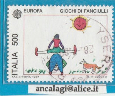 USATI ITALIA 1989 - Ref.0589A "EUROPA UNITA" 1 Val. - 1981-90: Usados