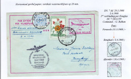 België Air Mail Aerogram Douglas DC Brussel Benghazi SABENA - Aerogrammi