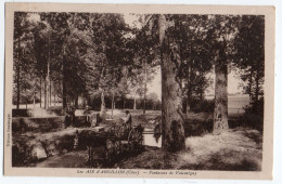 LES AIX D'ANGUILLON * CHER * FONTAINES DE VALENTIGNY * ATTELAGE ANE * LAVEUSE / LAVANDIERE * édit. Boulanger - Les Aix-d'Angillon