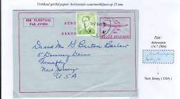 België Air Mail Aerogram Antwerpen USA - Aérogrammes