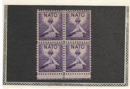 United States 1952 NATO BL. OF 4 MNH - Unused Stamps