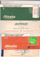 ALITALIA Airlines Airline 12 Biglietti Tickets Boarding Passes Billets D'avion Cartes D'embarquement Biglietti - Europa
