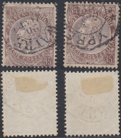 Belgique 1891 - Timbres Oblitérés. COB Nr.: 49. Une Paire.  Oblitérés: Telegraphiques YPRES+WAVRE... (EB) AR-02435 - Telegraph [TG]