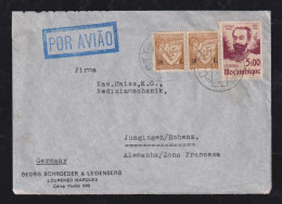 Portugal MOCAMBIQUE 1948 Airmail Cover LOURENCO MARQUES X JUNGINGEN Germany - Mozambique