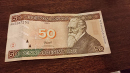 50 Litu Banknote Litauen Lietuva Top Zustand - Lithuania