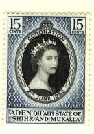 1953 QUEEN ELIZABETH CORONATION   ADEN SHIHR AND MUKALLA - Aden (1854-1963)