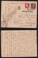 Italy 1942 Double Censor Uprated Stationery Postcard SESTO X RHEMBAND Germany - Altri & Non Classificati