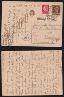 Italy 1942 Double Censor Uprated Stationery Postcard SESTO X RHEMBAND Germany - Andere & Zonder Classificatie