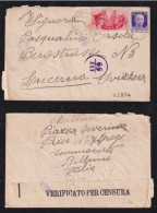 Italy 1942 Double Censor Cover PUOS D ALPAGO X LUZERN Switzerland - Autres & Non Classés