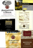 ITALIA ITALY - 6 Etichette Vino Rosso MONTEPULCIANO D'ABRUZZO - Red Wines