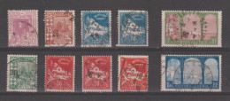 ALGERIA:  1926/30  DEFINITIVE  -  INSIEME  10  VALORI  US. -  YV/TELL. 38//83 - Gebruikt