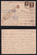 Italy 1943 Double Censor Uprated Stationery Postcard VIMERCATE MILANO X WIEN Ostmark Austria - Other & Unclassified