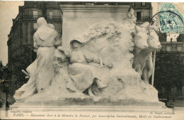 CPA -  PARIS -  MOMUMENT PASTEUR - MOTIF DU SOUBASSEMENT (2) - Statuen