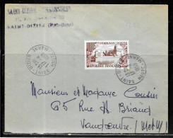 F348 - SEUL SUR LETTRE - N° 1222 SUR LETTRE DE SAINT DIZIER DU 17/02/59 - Bigewerkte Envelop  (voor 1995)